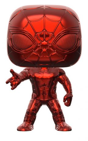 Figurine POP Iron Spider - Chromé Rouge