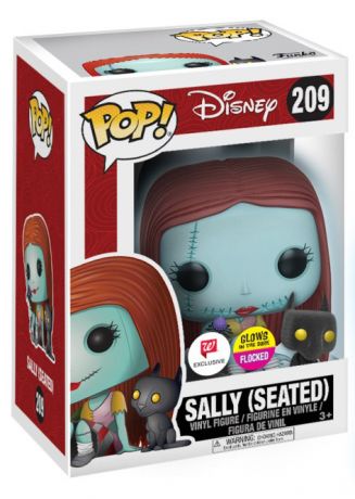 Sally assise - Brillant dans le noir & Floqué